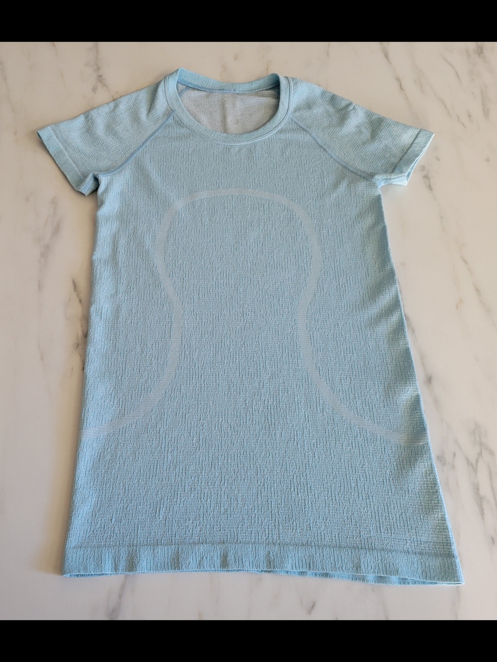 Lululemon Vintage 2012 Swiftly Tech 1.0 Sparkle Short Sleeve Size 4 Blue